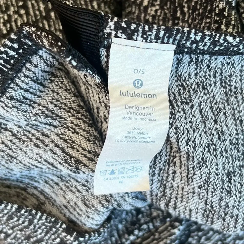 Lululemon Athletica Vinyasa Convertible Scarf Black White Grey O/S